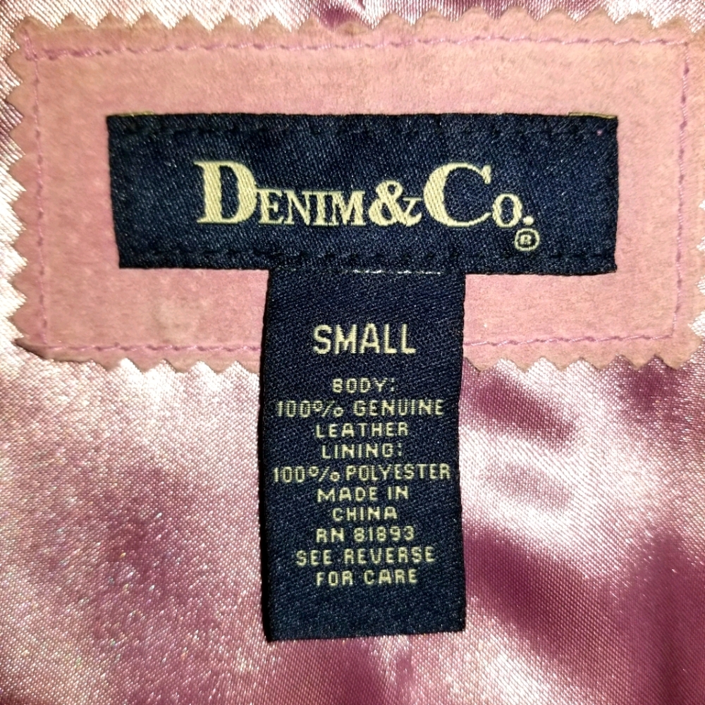 Denim & Co. Pastel Purple Leather Jacket